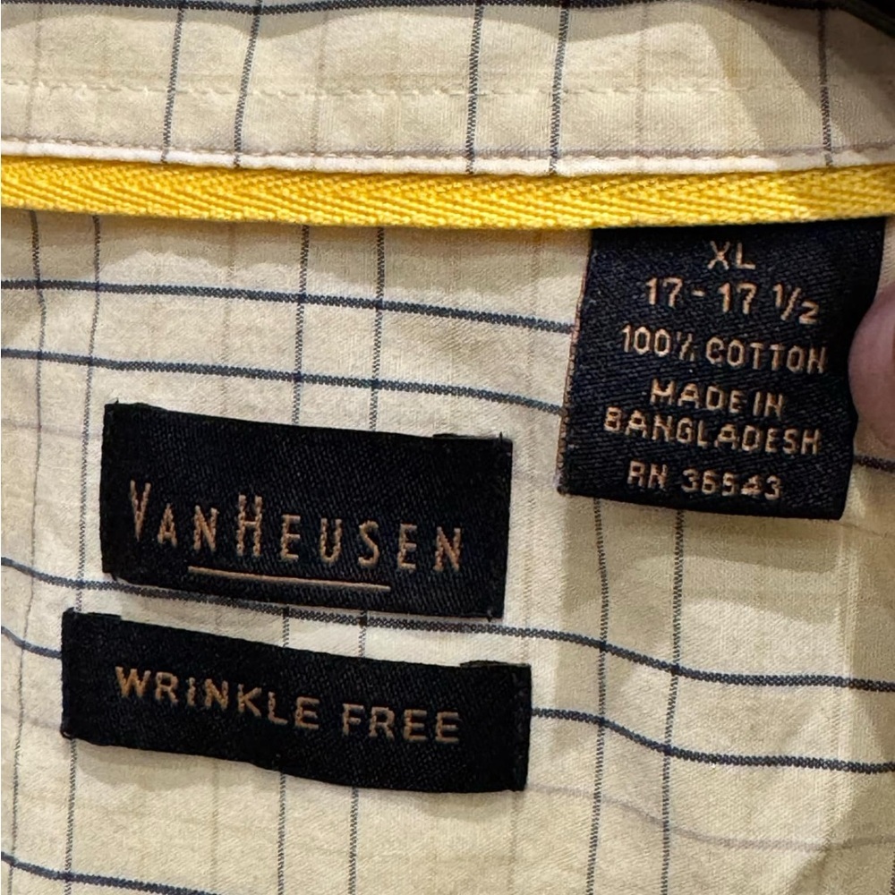 Van huesen men’s casual button up shirt size XL - Picture 4 of 4